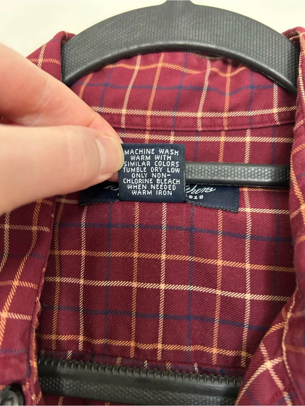 Brooks Brothers Vintage Long Sleeve Cotton Red Plaid Button Down Shirt